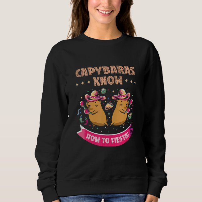 Sweatshirt Capybara Cinco de Mayo Sombrero Mariachi Fiesta Me (Devant)
