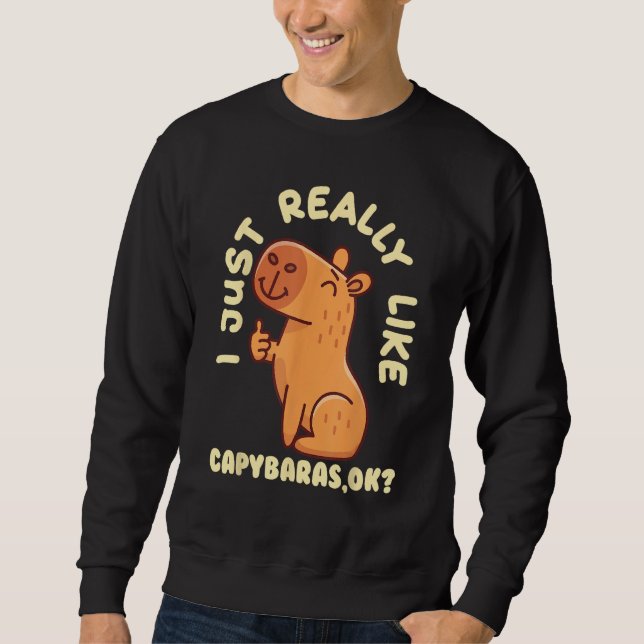 Sweatshirt Capybara  Cute Capybaras Rodent Animal Capybara (Devant)