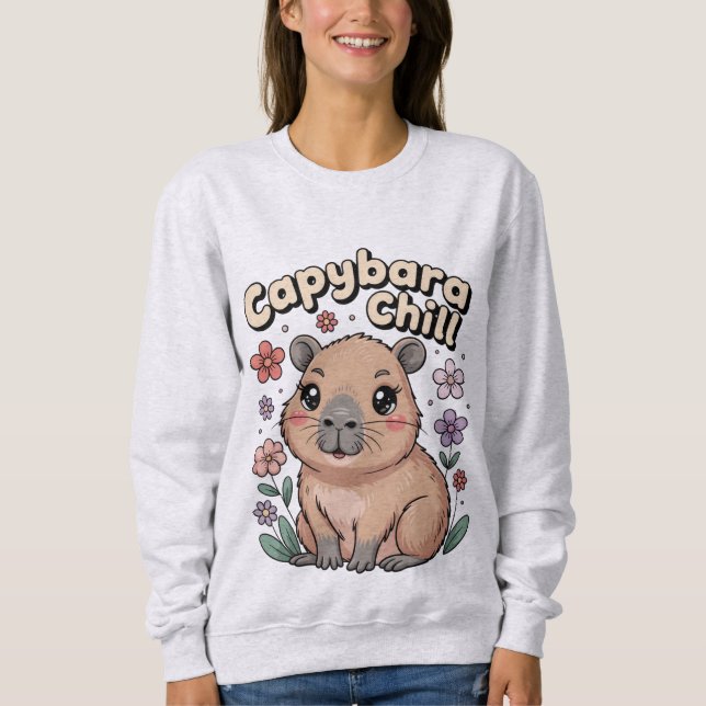 Sweatshirt Capybara Détente (Devant)