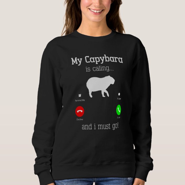 Sweatshirt Capybara Giant Rodent Capybara appelle et i mu (Devant)