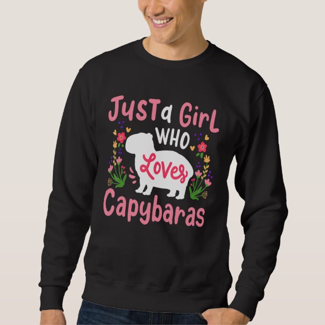 Sweatshirt Capybara Juste Une Fille Qui Aime Les Capybaras (Devant)