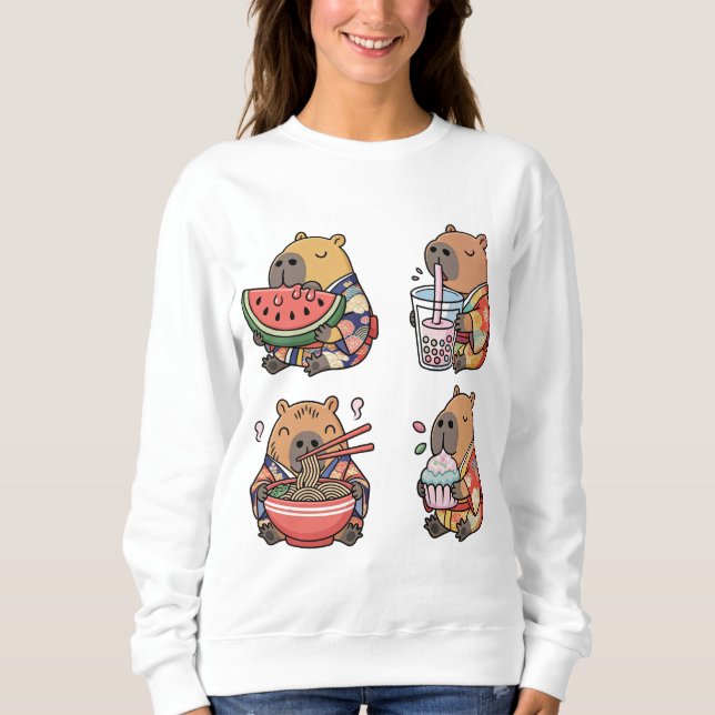 Sweatshirt Capybara-kun loves Japan (Devant)