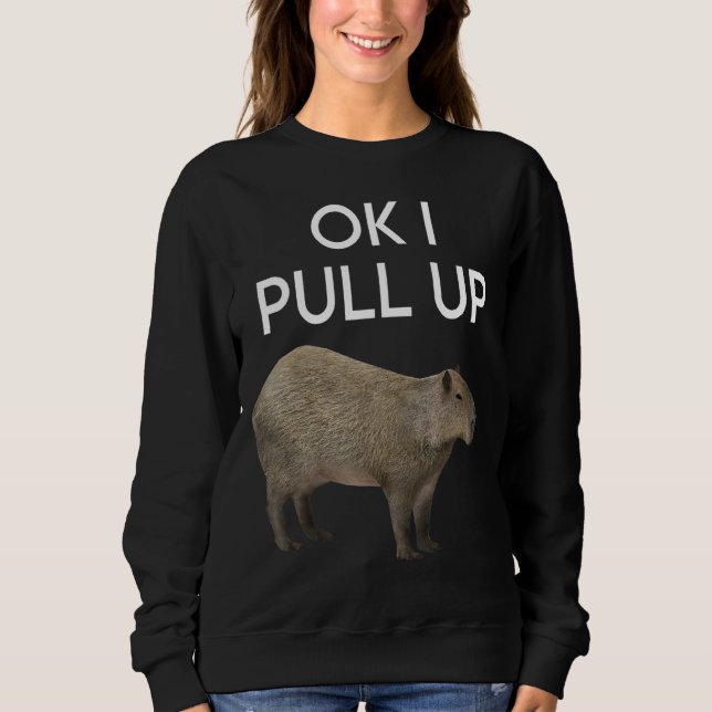 Sweatshirt Capybara Meme Tirer De Mignons Rongeurs Animaux Ma (Devant)
