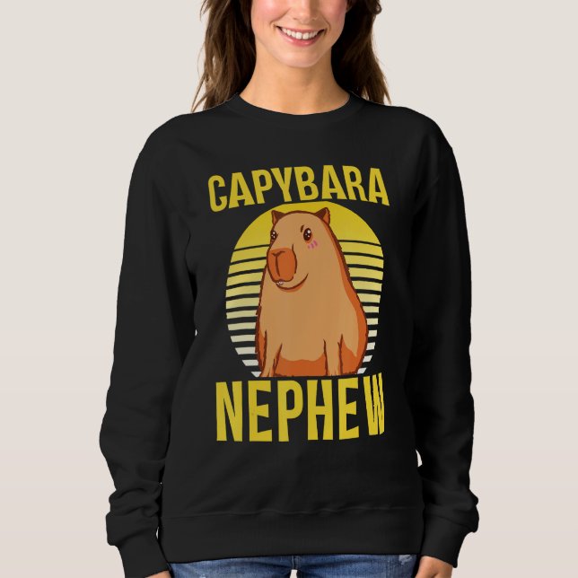 Sweatshirt Capybara Nephew Animal  Rodent Capybaras (Devant)
