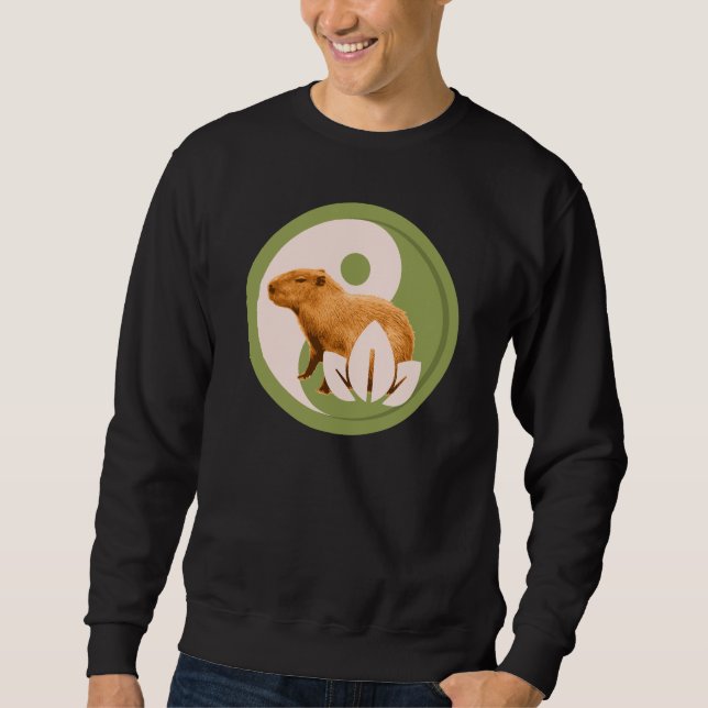 Sweatshirt Capybara Zen Yin Yang Nature Paisible (Devant)