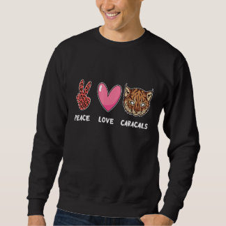 Sweatshirt Caracal Love Peace Leopard tacheté Animal Coat Wil