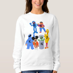 Sweatshirt Caractères de rue Sésame Be Kind - Langue des si