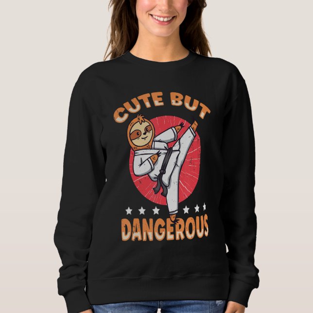 Sweatshirt Carate Mignonne Mais Dangereuse Faultier (Devant)