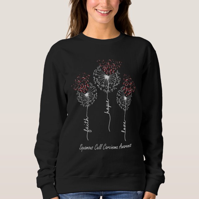 Sweatshirt Carcinome épidermoïde Foi Espoir Amour Sensibilisa (Devant)