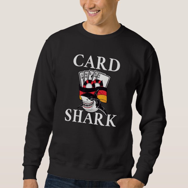 Sweatshirt Card Shark Game Playing Cards Poker Premium (Devant)