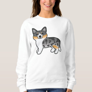 Sweatshirt Cardigan bleu Merle Cardigan Welsh Corgi Cartog Ch