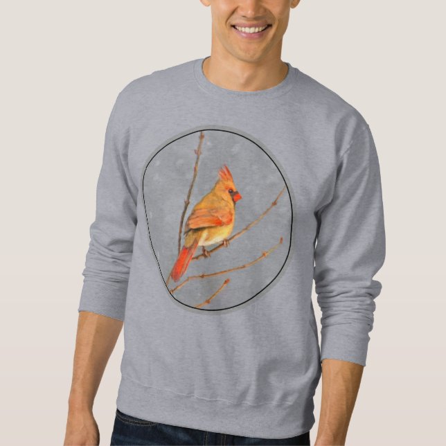 Sweatshirt Cardinal sur la peinture de branche - Art original (Devant)