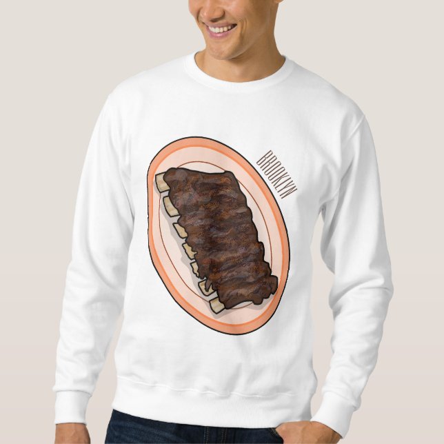 Sweatshirt Caricature à côtes courtes (Devant)