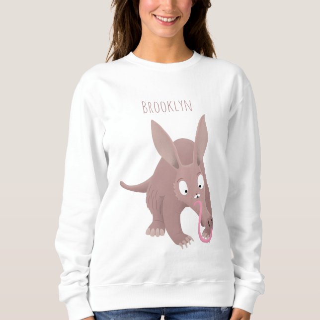 Sweatshirt Caricature amusante de Aardvark (Devant)