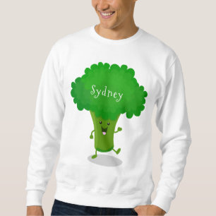 Sweatshirt Caricature de brocoli dansant Cute kawaii