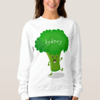 Caricature de brocoli dansant Cute kawaii