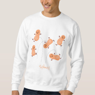 Sweatshirt Caricature de cacahuètes joyeux sautillant