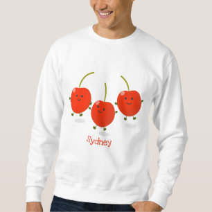 Sweatshirt Caricature de cerises rouges à sauter mûr