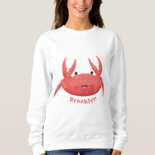 Sweatshirt Caricature de crabe rouge cuite
