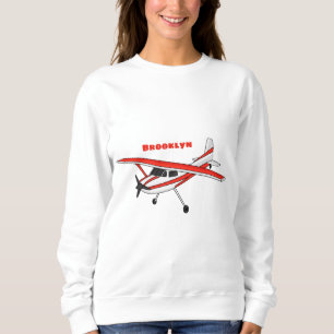 Sweatshirt Caricature de l'avion à train de vélo
