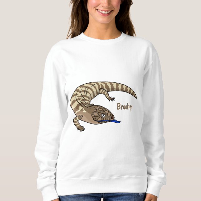 Sweatshirt Caricature de lézard rouge (Devant)