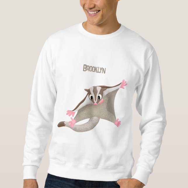 Sweatshirt Caricature de planeur de sucre joyeux (Devant)