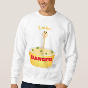 Sweatshirt Caricature de serpent aux nouilles mignonnes illus