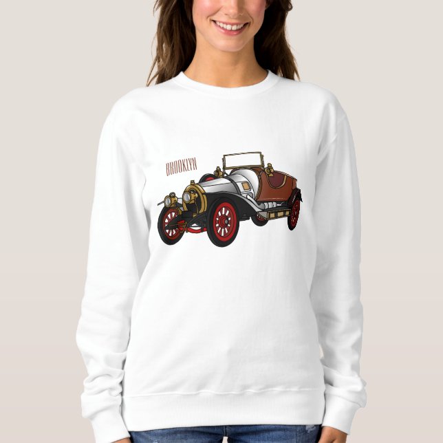 Sweatshirt Caricature de voiture classique 1920 (Devant)