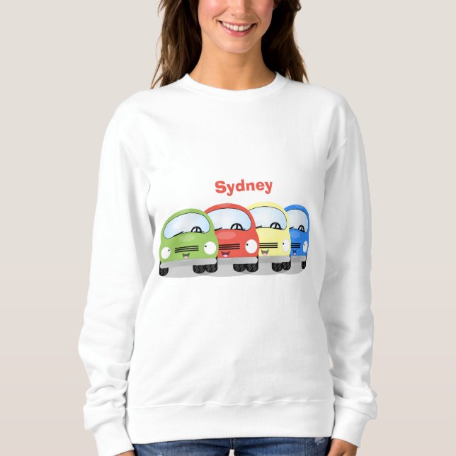 Sweatshirt Caricature de voitures Cute kawaii (Devant)
