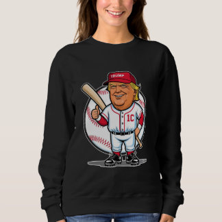 Sweatshirt Caricature du baseball de Trump