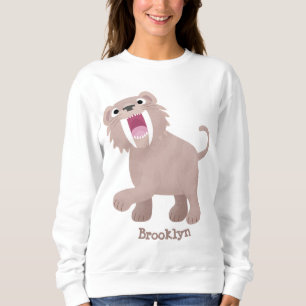 Sweatshirt Caricature du tigre mignon Saber Toothed Smilodon