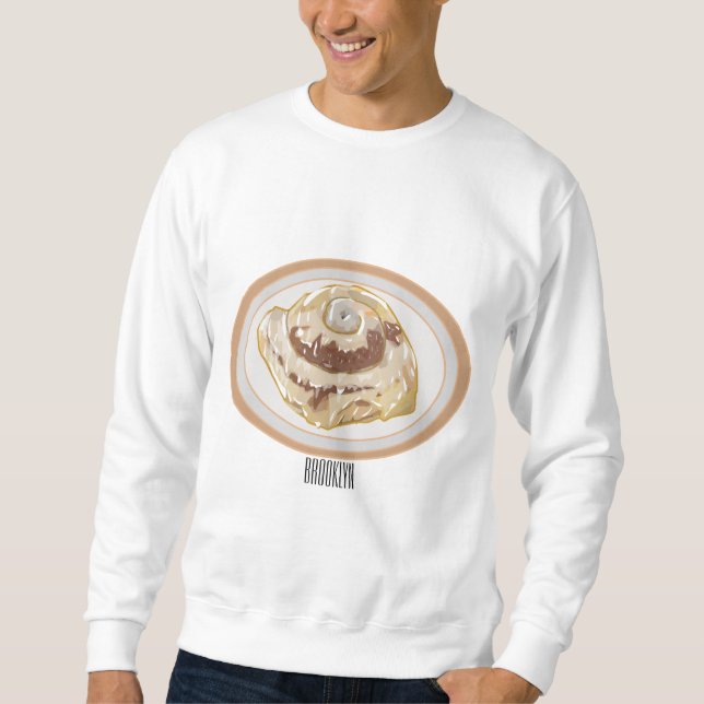 Sweatshirt Caricature en rouleau de cannelle (Devant)