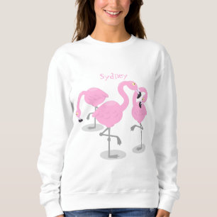 Sweatshirt Caricature en trio flamand rose mou