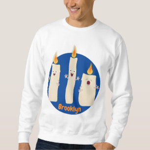 Sweatshirt Caricature en trois chandelles mignonnes