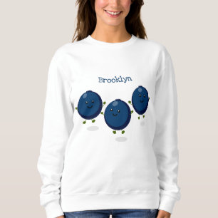 Sweatshirt Caricature mignonne de bleuets violets