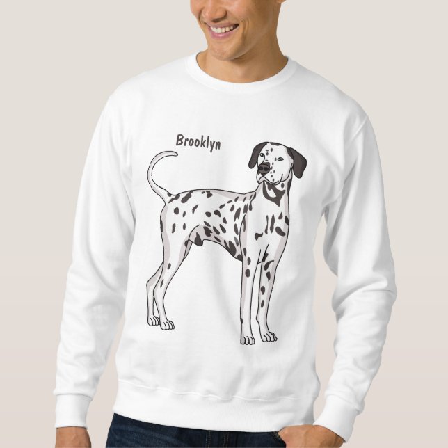 Sweatshirt Caricature pour chien dalmate (Devant)