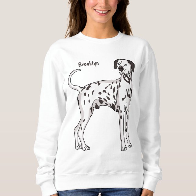 Sweatshirt Caricature pour chien dalmate (Devant)
