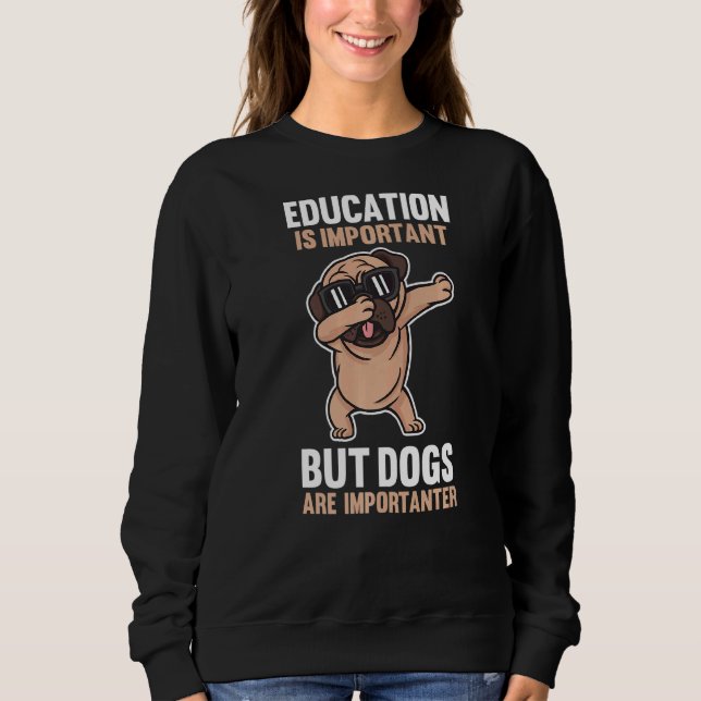 Sweatshirt Carlin Dabbing de chien (Devant)