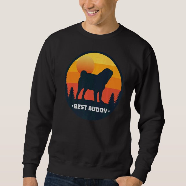 Sweatshirt Carlin Dog Retro (Devant)