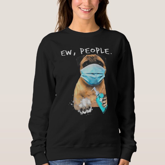 Sweatshirt Carlin Ew Personnes Chien Portant Un Masque Visage (Devant)