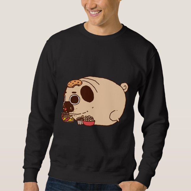 Sweatshirt carlin fourré mangeant T-shirt classique 886 (Devant)