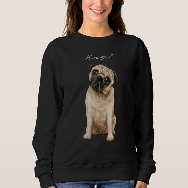 Sweatshirt Carlin Hug Cute Lote Carlins Design (Devant)