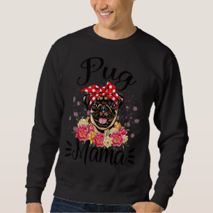 Sweatshirt Carlin Mama Florals mignonne Chien Maman Fête des