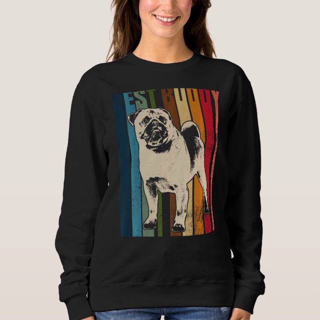 Sweatshirt Carlin Mops Carlin Chien race 2 (Devant)