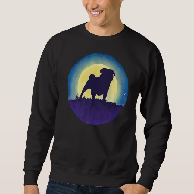 Sweatshirt Carlin Mops Carlin Chien race 3 (Devant)