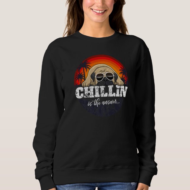 Sweatshirt Carlin Mops Carlin Chien race 34 (Devant)