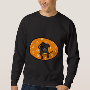 Sweatshirt Carlin noir en Orange Tube intérieur classique T-s