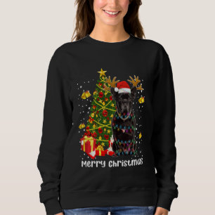 Sweatshirt Carlin Noir Père Noël Arbre de Noël Lumières Noël