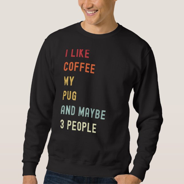 Sweatshirt Carlin Retro Chien Et Café (Devant)