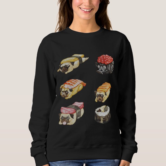Sweatshirt Carlin Sushi Aquarelle classique T-shirt 487 (Devant)